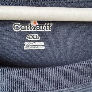 Carhartt Navy Blue Pocket T-Shirt 4XL